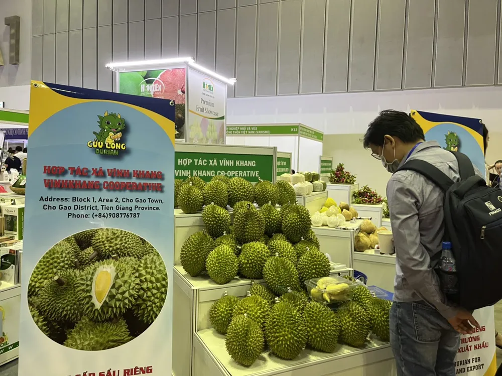 Sầu riêng được quảng bá tại triển lãm