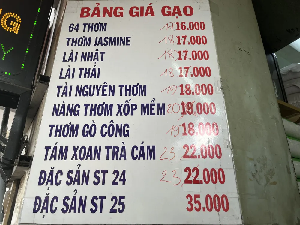 Cửa hàng gạo quận Tân Phú giá bán lẻ vẫn ổn định