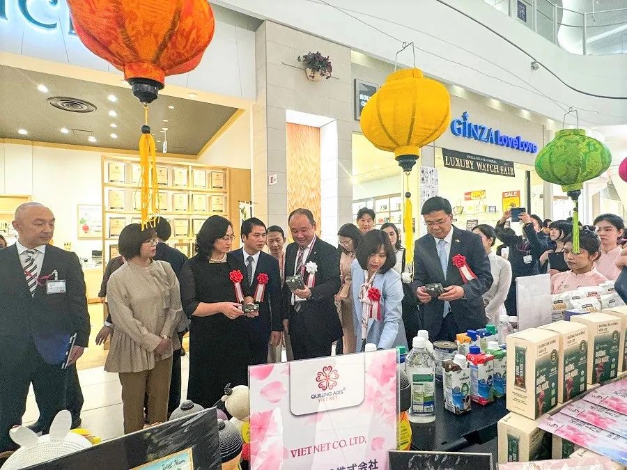 Tuần hàng Việt Nam tại Aeon Nhật Bản năm 2024 quy tụ 35 nhà cung cấp uy tín của Việt Nam. Ảnh: K.LINH tuần hàng Việt Nam tại Aeon Nhật