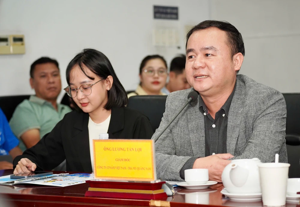 Ông Lương Tấn Lợi,Giám đốc công ty CP sâm Việt Nam -Trà My Quảng Nam. ẢNH: THUẬN VĂN