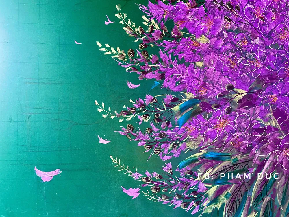 Hoa bằng lăng tím nở. Hoa bằng lăng tím nở.