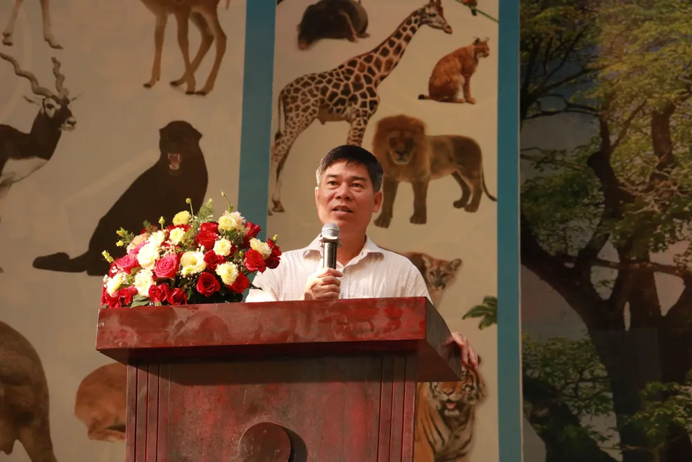 Ông Phạm Chí Tâm, Phó Chủ tịch Liên đoàn Lao động TP gửi lời chúc mừng đến các em thiếu nhi. Ảnh: VÕ THƠ Ông Phạm Chí Tâm, Phó Chủ tịch Liên đoàn Lao động TP gửi lời chúc mừng đến các em thiếu nhi. Ảnh: VÕ THƠ