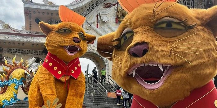 Linh vật năm Quý Mão 2023 ở Suối Tiên ra mắt gây bão mạng xã hội cách đây 1 tuần. Ảnh: FB