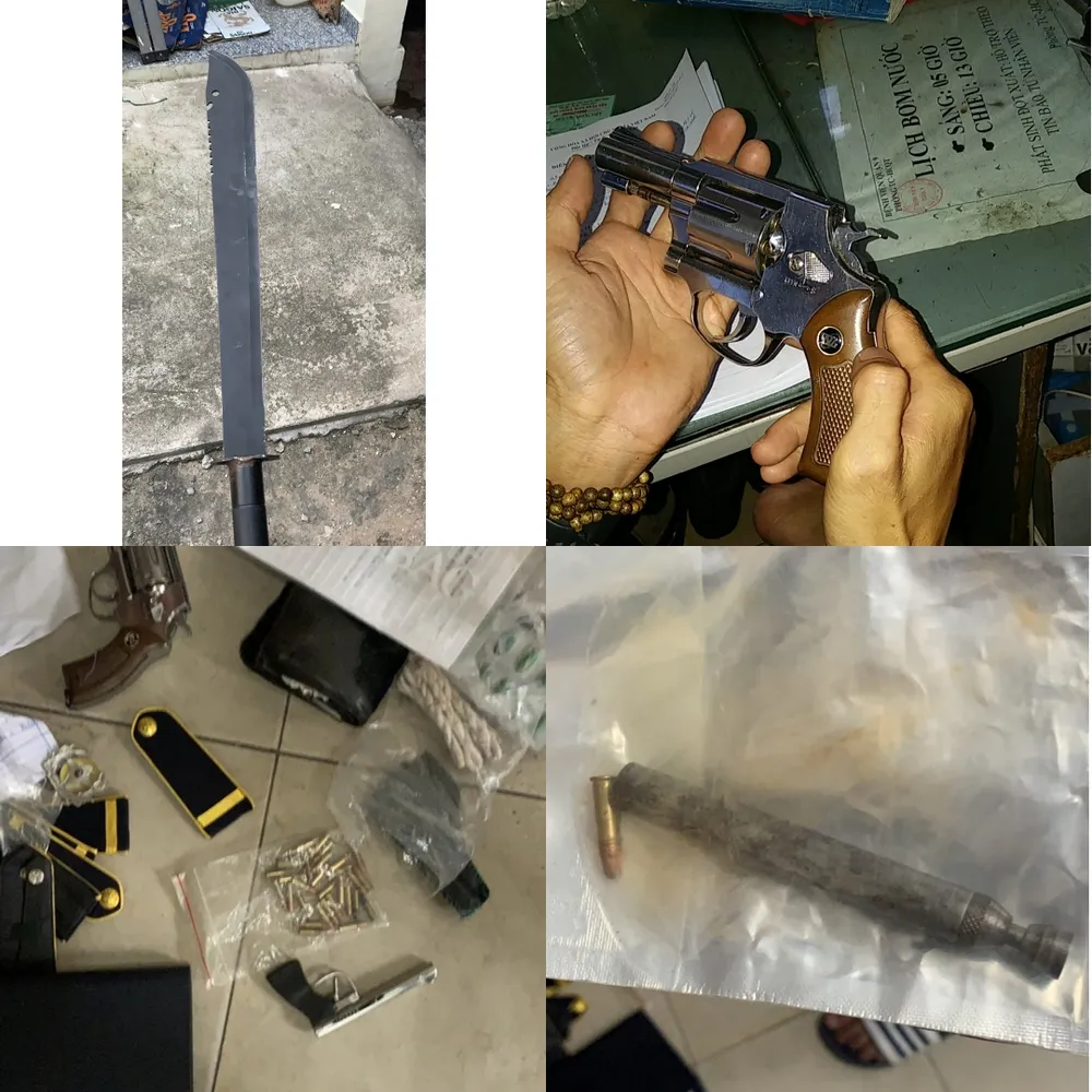 Bắt giữ bảo vệ bệnh viện tàng trữ súng, đạn, kiếm... ảnh 2