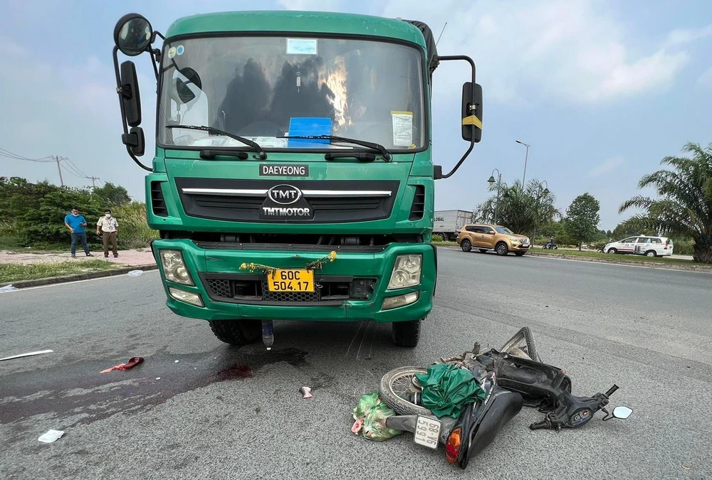 Hiện trường vụ việc khiến hai bà cháu bị thương nặng phải nhập viện cấp cứu. Ảnh: CM