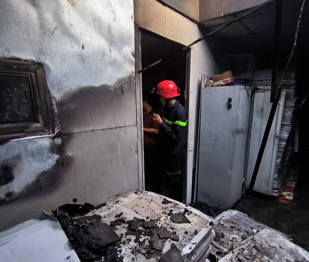 Vụ việc rất may không gây thương vong về người. Ảnh: CTV