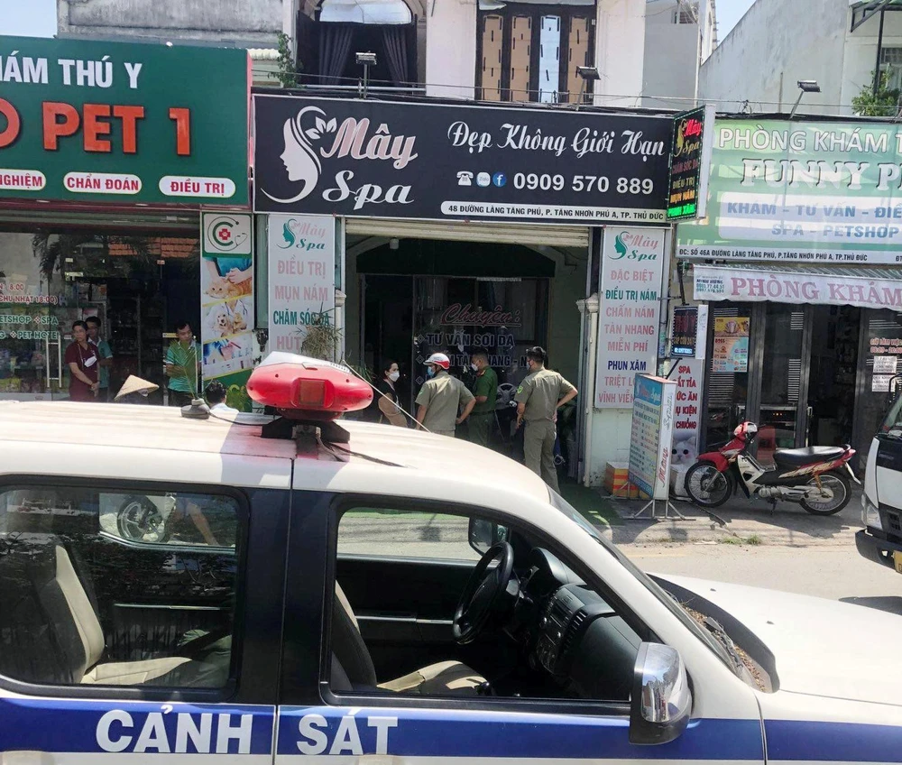 Công an có mặt tại hiện trường