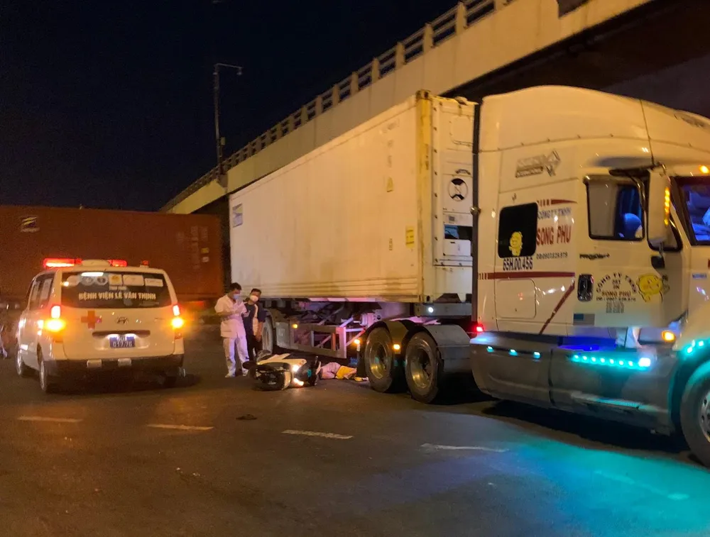 Hiện trường vụ tai nạn khiến hai người tử vong. Ảnh: TS