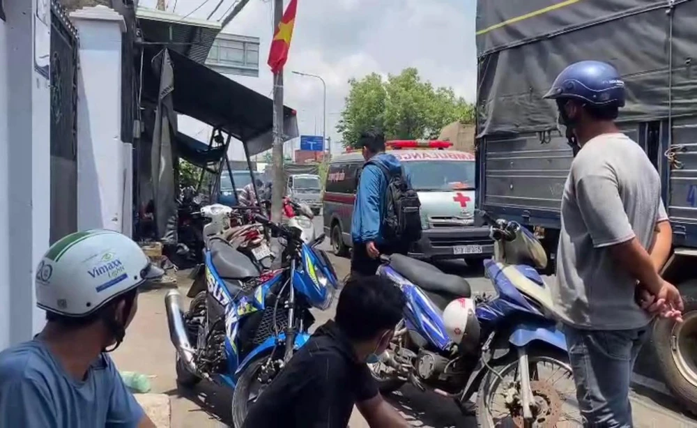 Hiện trường vụ tai nạn. Ảnh: CTV