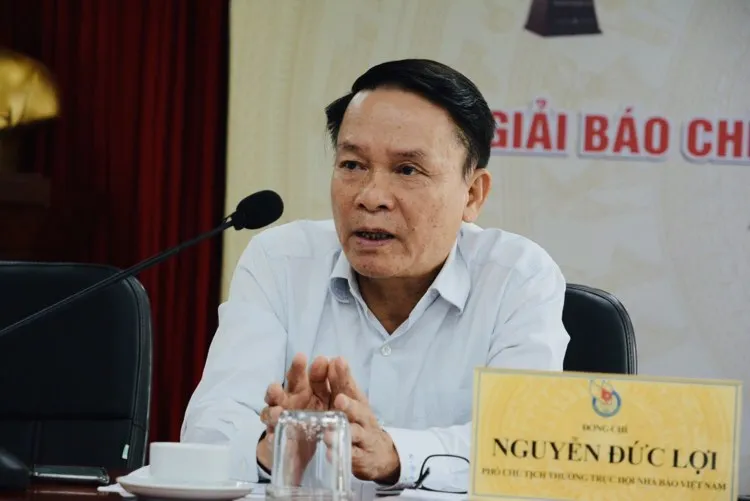 Ông Nguyễn Đức Lợi, Phó Chủ tịch Thường trực Hội đồng Giải Báo chí Quốc gia Lần thứ XVII- Năm 2022, Phó Chủ tịch Thường trực Hội Nhà báo Việt Nam. Ảnh: Ngô Khiêm/ hoinhabao.vn