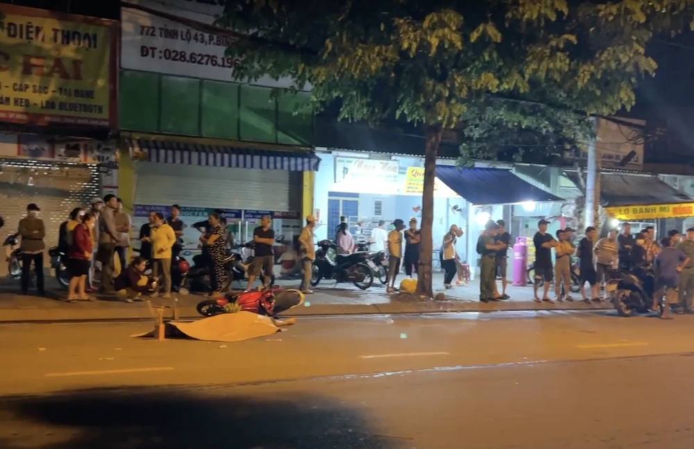 Hiện trường vụ tai nạn khiến ông Hiền tử vong tại chỗ. Ảnh: TS