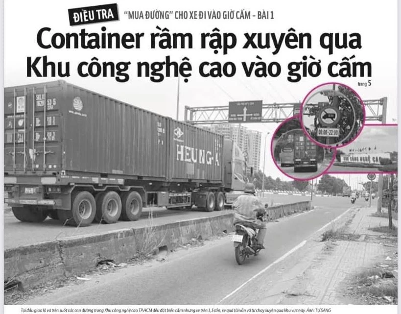 Báo Pháp luật TP.HCM khởi đăng loạt điều tra mua đường qua Khu Công nghệ cao. Ảnh: TS