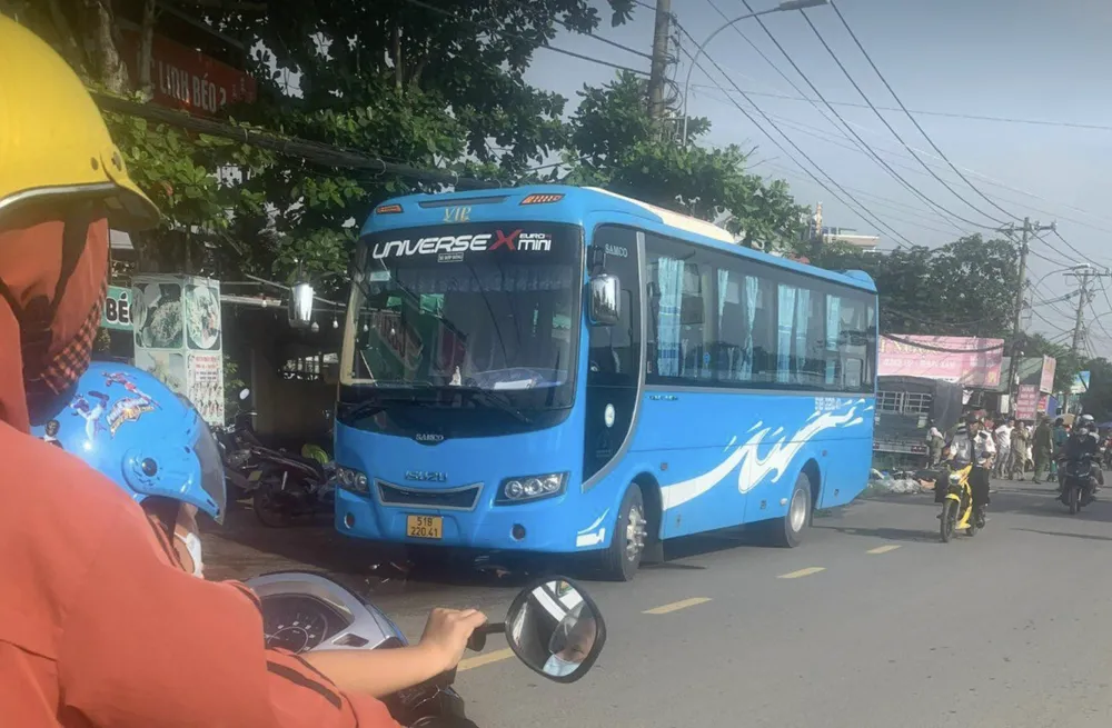 Hiện trường vụ tai nạn đang được công an làm rõ nguyên nhân. Ảnh: CM Screen Shot 2023-09-19 at 14.37.35.png