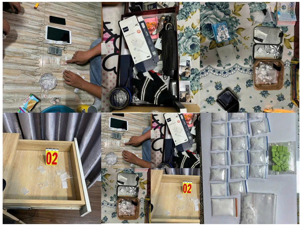 Đôi nam nữ sử dụng ma tuý tại chung cư ở Nhà Bè