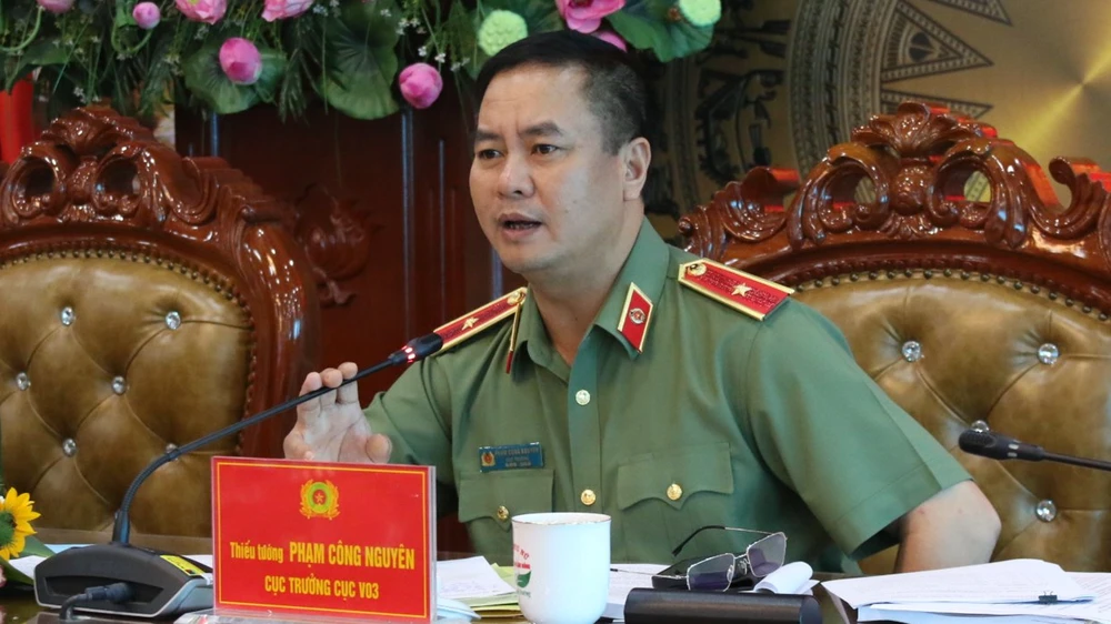 Thiếu tướng, PGS-TS Phạm Công Nguyên, Cục trưởng Cục Pháp chế và cải cách hành chính, tư pháp (V03) - Bộ Công an. Ảnh: V03 Phạm Công Nguyên, Cục trưởng Cục Pháp chế và cải cách hành chính, tư pháp (V03) Bộ Công an
