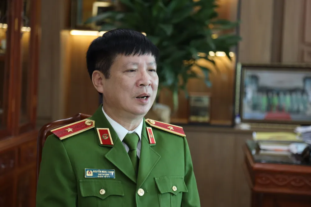 Thiếu tướng Nguyễn Ngọc Thanh, Phó Tư lệnh Bộ Tư lệnh Cảnh sát cơ động. Ảnh: V.N CSCD-lan-dau-tien-trung-dung-may-bay-di-chong-khung-bo-3.JPG