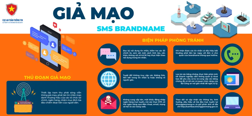 Bộ Công an cảnh báo lừa đảo qua tin nhắn SMS Brandname
