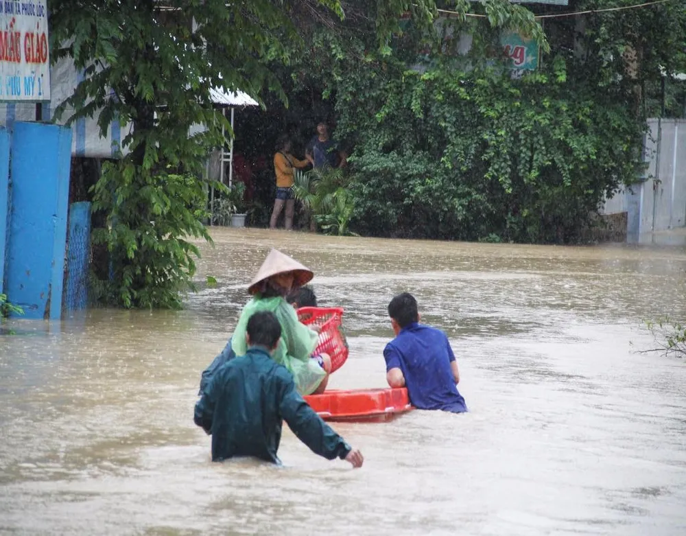 lũ dâng cao ở bình định