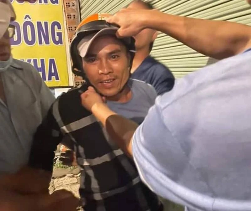 Nghi phạm Đoàn Minh Hải khi bị bắt tại quận 12, TP.HCM. Ảnh: CA