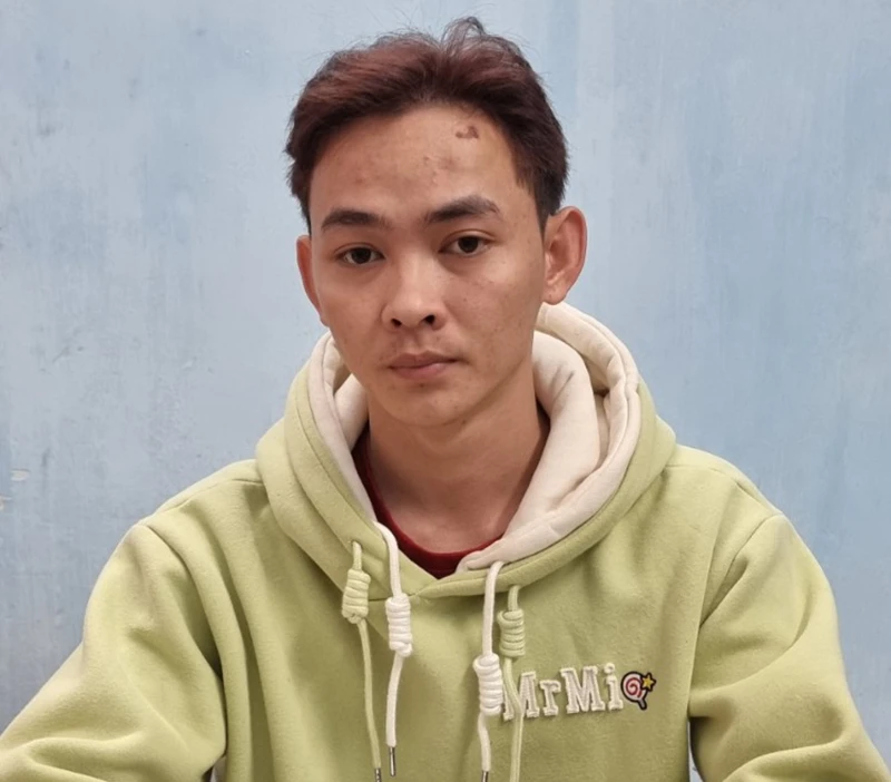 Nguyễn Minh Lâm tại cơ quan công an. Ảnh: CACC