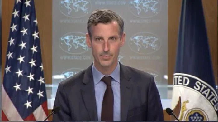 Phát ngôn viên Bộ Ngoại giao Mỹ Ned Price trong cuộc họp báo ở thủ đô Washington D.C. (Mỹ) ngày 31-10. Ảnh: YONHAP Phát ngôn viên Bộ Ngoại giao Mỹ Ned Price trong cuộc họp báo ở thủ đô Washington D.C. (Mỹ) ngày 31-10. Ảnh: YONHAP