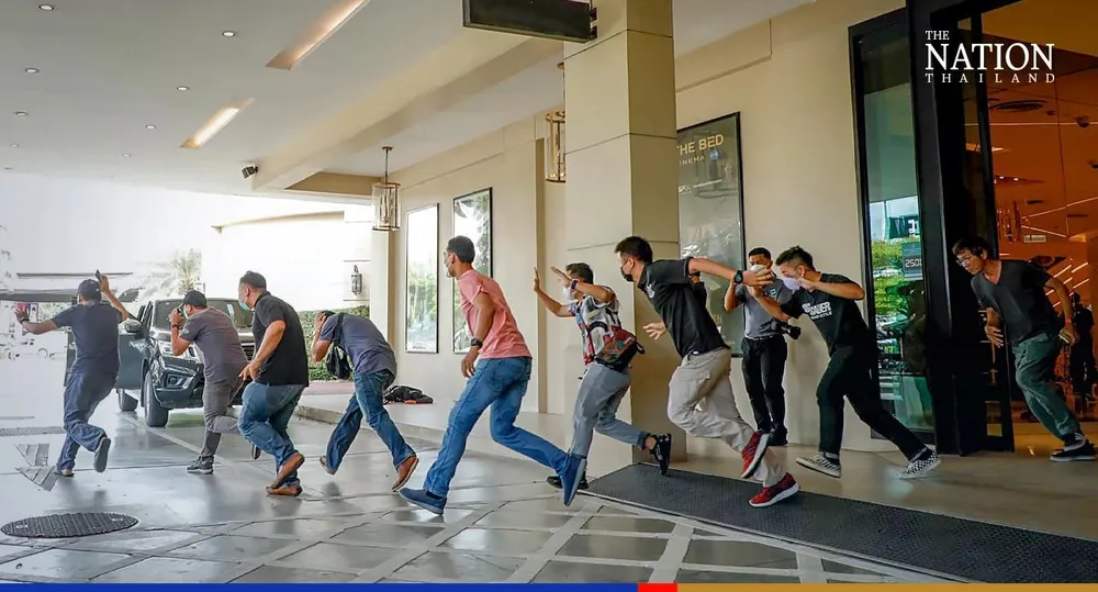 Cảnh sát Thái Lan diễn tập an ninh trước thềm hội nghị APEC ngày 14-11. Ảnh: THE NATION THAILAND