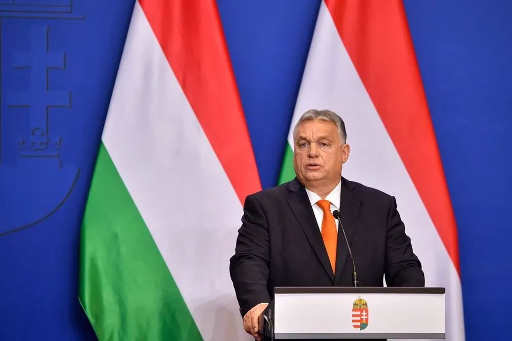 Thủ tướng Hungary - ông Viktor Orban phát biểu trong một cuộc họp báo tại thủ đô Budapest (Hungary) ngày 21-12-2022. Ảnh: REUTERS