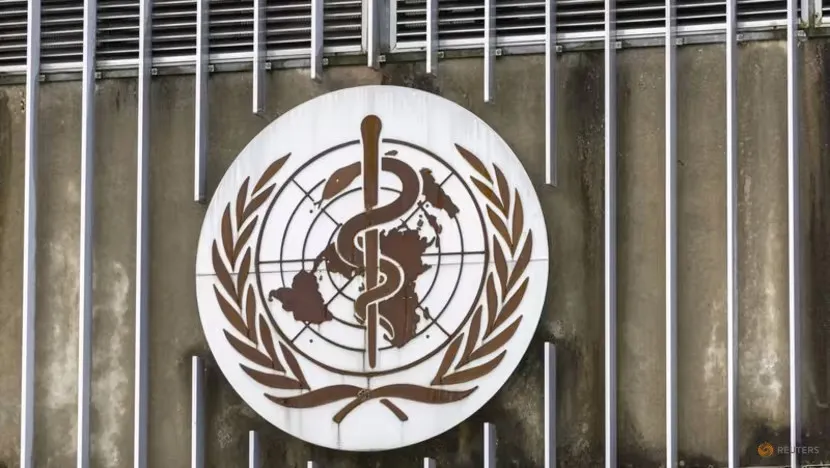 Logo của Tổ chức Y tế Thế giới (WHO) tại trụ sở WHO ở TP Geneva (Thụy Sĩ). Ảnh: REUTERS