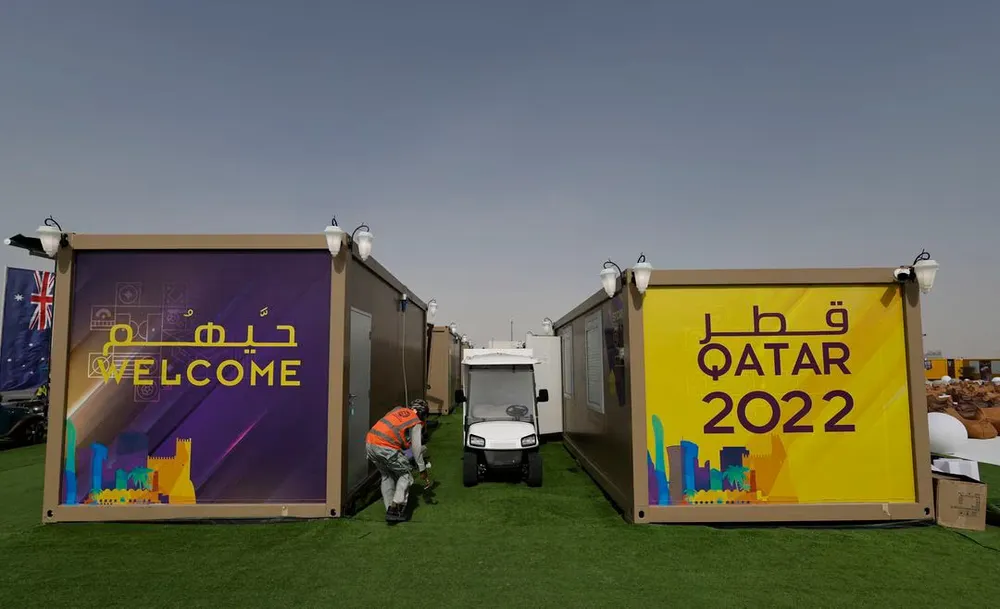 Các "căn phòng container" được sử dụng trong World Cup 2022 tại Qatar. Ảnh: REUTERS Các "căn phòng container" được sử dụng trong World Cup 2022 tại Qatar. Ảnh: REUTERS