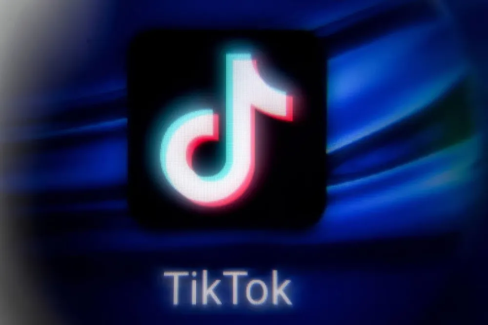 Logo của ứng dụng TikTok. Ảnh: AFP