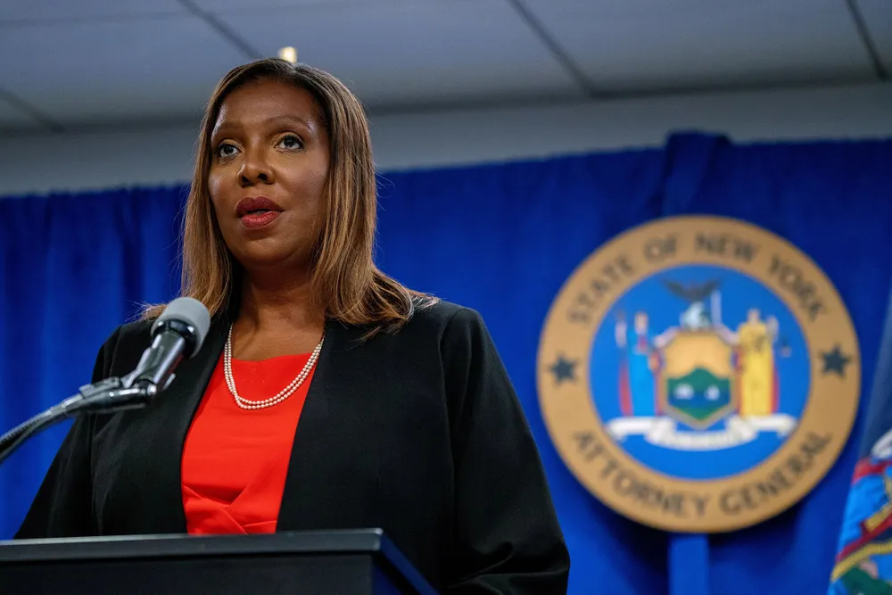 Tổng chưởng lý New York - bà Letitia James. Ảnh: TIME Tổng chưởng lý New York - bà Letitia James. Ảnh: TIME