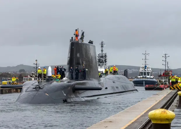 Tàu ngầm hạt nhân HMS Anson - một trong những tàu chiến tiên tiến nhất của Anh. Ảnh: PA
