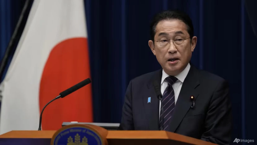 Thủ tướng Nhật Fumio Kishida trong cuộc họp báo hôm 21-6. Ảnh: AP Thủ tướng Nhật Fumio Kishida trong cuộc họp báo hôm 21-6. Ảnh: AP