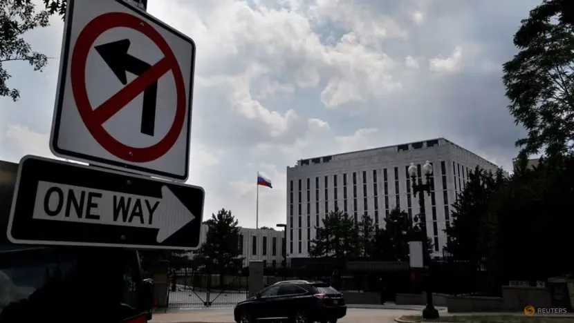 Đại sứ quán Nga tại thủ đô Washington D.C (Mỹ). Ảnh: REUTERS nga-my.jpg