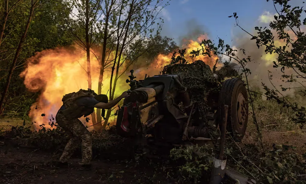 Binh sĩ Ukraine ở làng Klishchiivka, TP Bakhmut, tỉnh Donetsk (Ukraine). Ảnh: ANADOLU AGENCY nga-ukraine.jpg