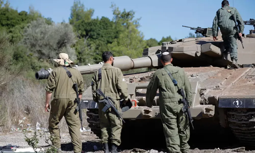 Binh sĩ Israel tại biên giới Israel-Lebanon ngày 21-10. Ảnh: AFP hamas-israel.jpg