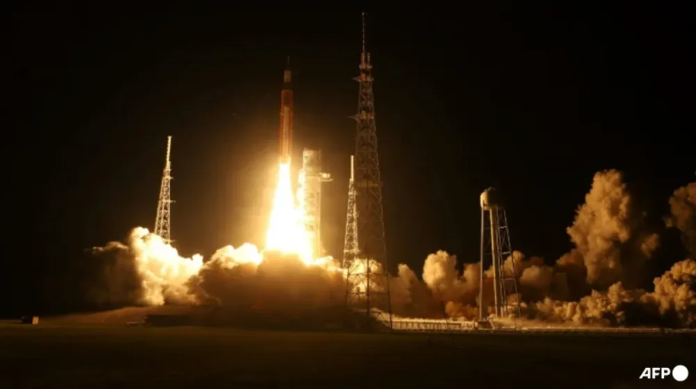 Artemis 1 phóng thành công tàu vũ trụ lên Mặt Trăng vào tháng 11-2022. Ảnh: AFP.