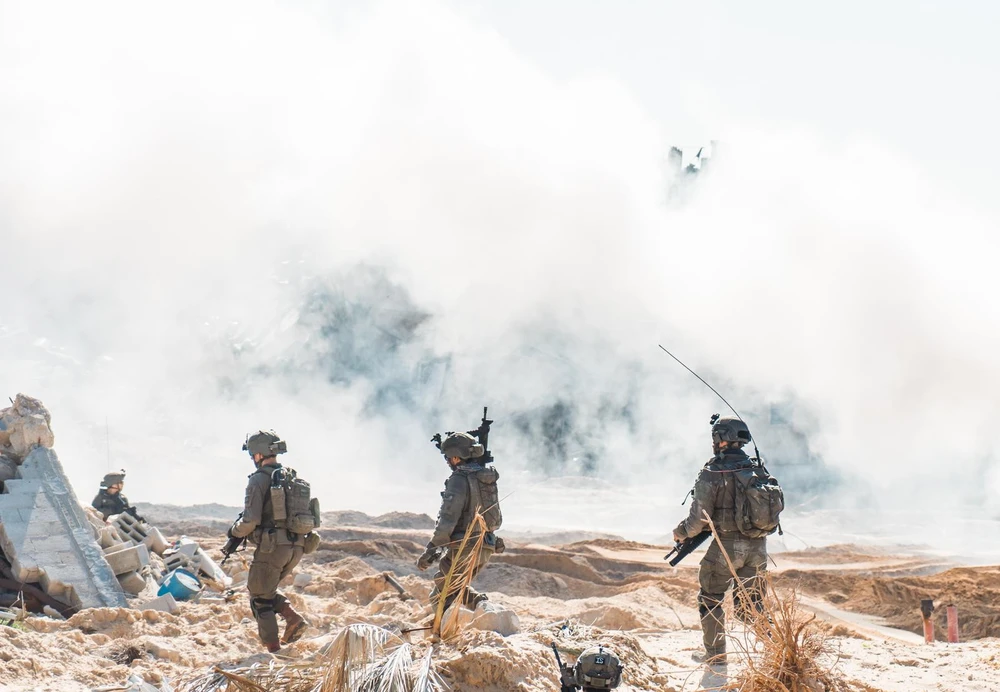 Binh sĩ Israel hoạt động bên trong Dải Gaza ngày 23-2. Ảnh: LỰC LƯỢNG PHÒNG VỆ ISRAEL Xung đột Israel-Hamas 24-2