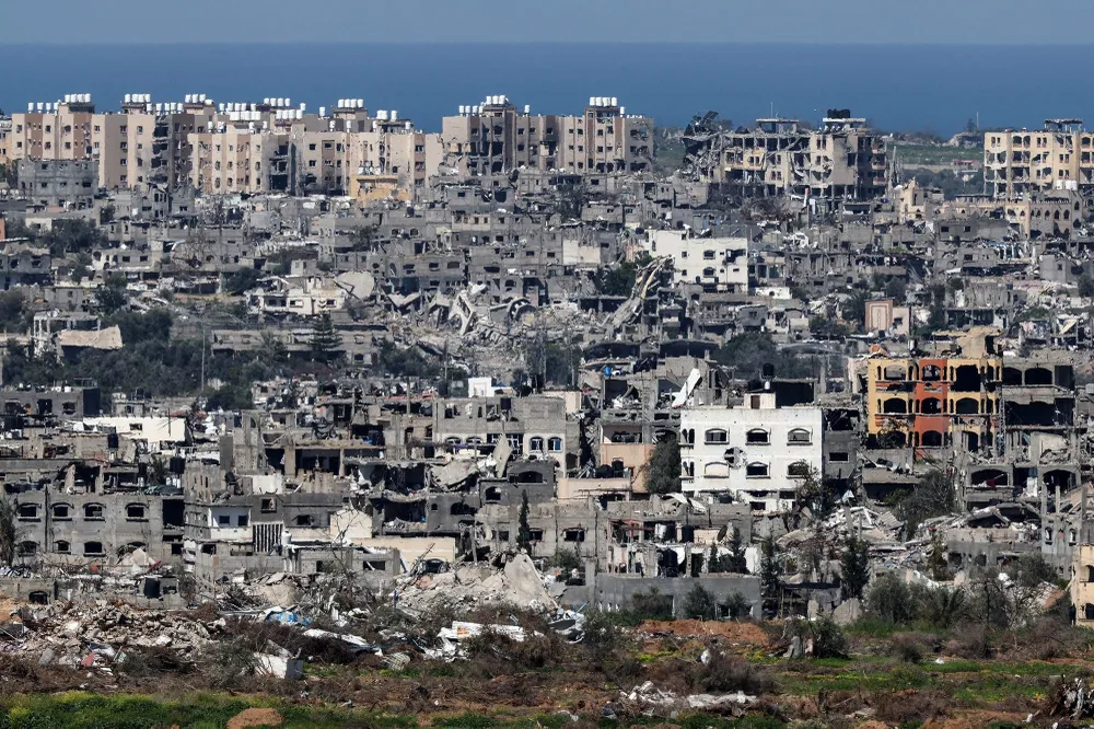 Miền nam Dải Gaza ngày 29-2 trong bối cảnh xung đột Israel-Hamas tiếp diễn. Ảnh: AFP Xung đột Israel-Hamas 1-3