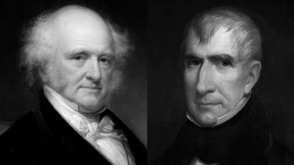 Ông Martin Van Buren (trái) và ông William Henry Harrison. Ảnh: WHITE HOUSE HISTORICAL SOCIETY Trước Trump-Biden, bầu cử Mỹ đã có những trận tái đấu nào?