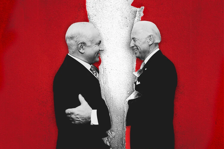 Tổng thống Mỹ Joe Biden (phải) và Thủ tướng Israel Benjamin Netanyahu. Ảnh: POLITICO Căng thẳng Mỹ - Israel vượt tầm kiểm soát sau nghị quyết của LHQ?