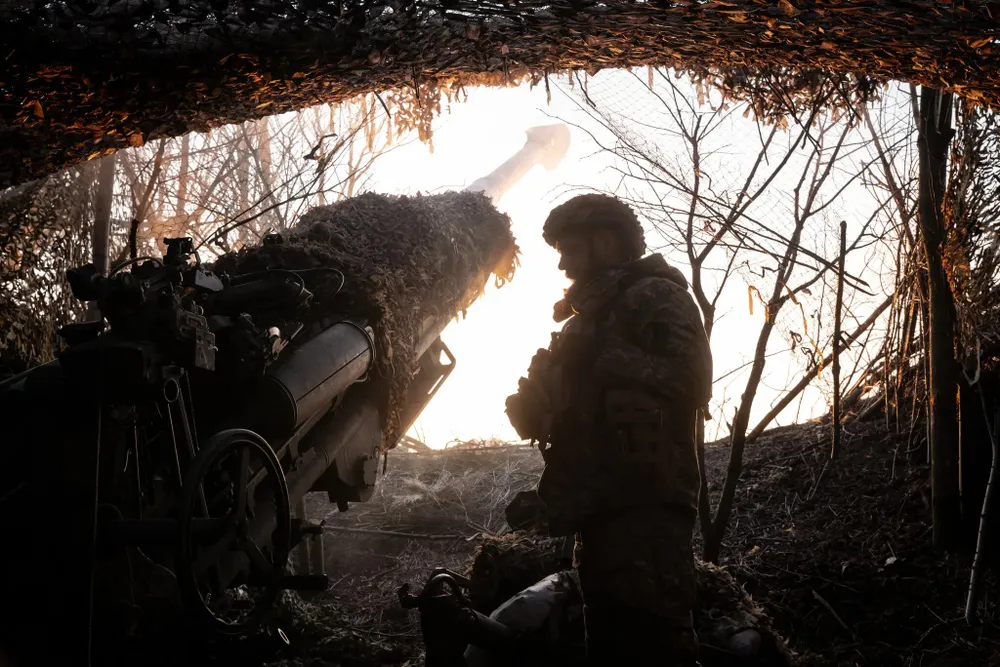 Binh sĩ Ukraine tham chiến ở tỉnh Donetsk (Ukraine). Ảnh: THE NEW YORK TIMES Chiến sự Nga - Ukraine 22-4