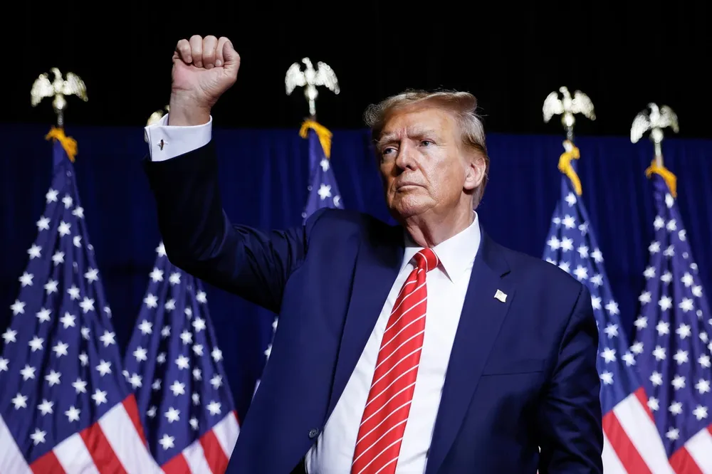 Cựu Tổng thống Mỹ Donald Trump vận động tranh cử tại bang Georgia (Mỹ) hôm 25-4. Ảnh: GETTY IMAGES Iran trước nỗi lo ông Trump trở lại