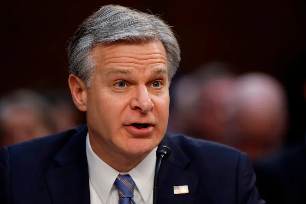 Giám đốc Cục Điều tra Liên bang Mỹ (FBI) Christopher Wray. Ảnh: GETTY IMAGES Làn sóng khủng bố có yếu tố tôn giáo đe dọa nước Mỹ