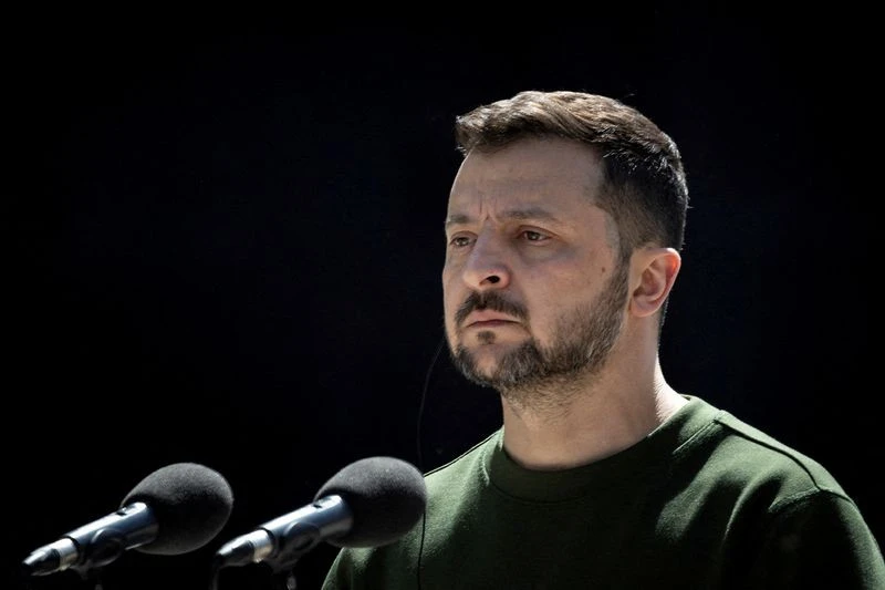Tổng thống Ukraine - ông Volodymyr Zelensky. Ảnh: REUTERS Ông Zelensky sa thải lãnh đạo an ninh sau vụ ám sát