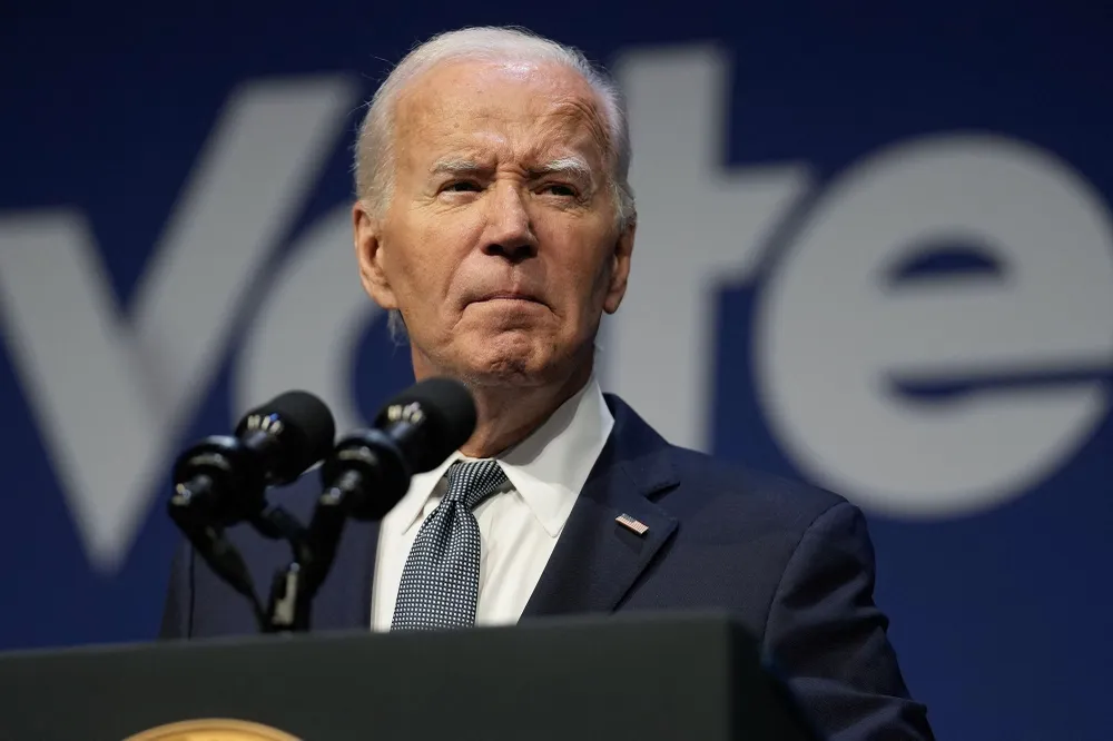 Tổng thống Mỹ Joe Biden. Ảnh: CNN Thời khắc trước khi Tổng thống Biden thông báo ngừng tranh cử