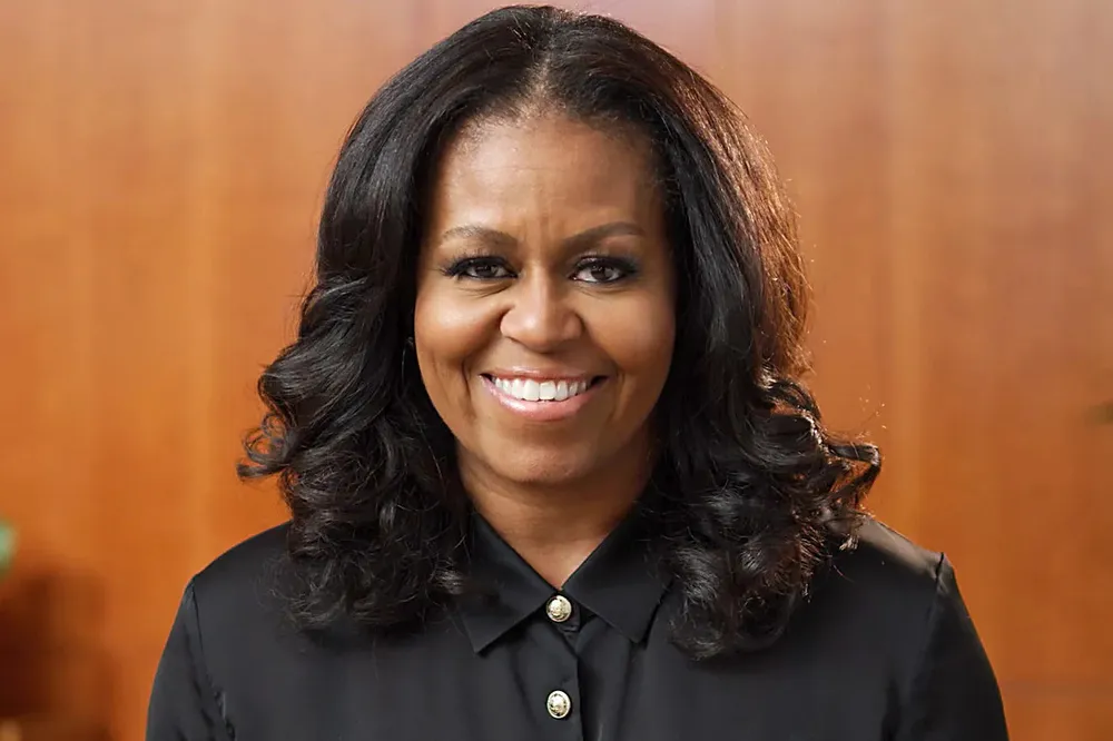 Cựu Đệ nhất phu nhân Mỹ Michelle Obama. Ảnh: GETTY IMAGES tiếp ngọn đuốc tranh cử từ Tổng thống Biden-4.jpg