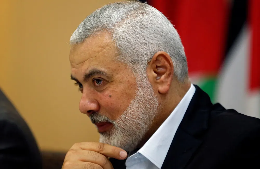 Lãnh đạo chính trị Hamas Ismail Haniyeh. Ảnh: REUTERS Lãnh đạo Hamas.jpg
