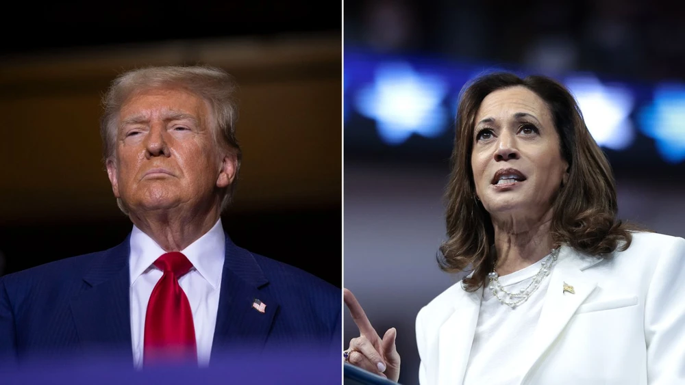 Tổng thống Mỹ Donald Trump và Phó Tổng thống Mỹ Kamala Harris. Ảnh: CNN ABC News công bố quy định cho phiên tranh luận Trump-Hamas