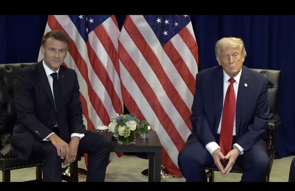 Ông Macron nói với ông Trump: Công nhận Nhà nước Palestine không phải là quên cuộc tấn công của Hamas